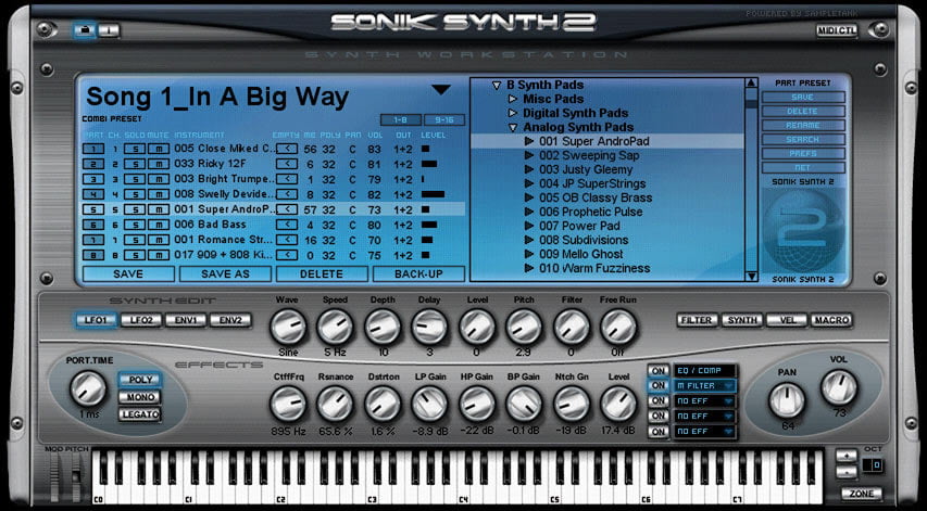 sonik synth 2 in studio one