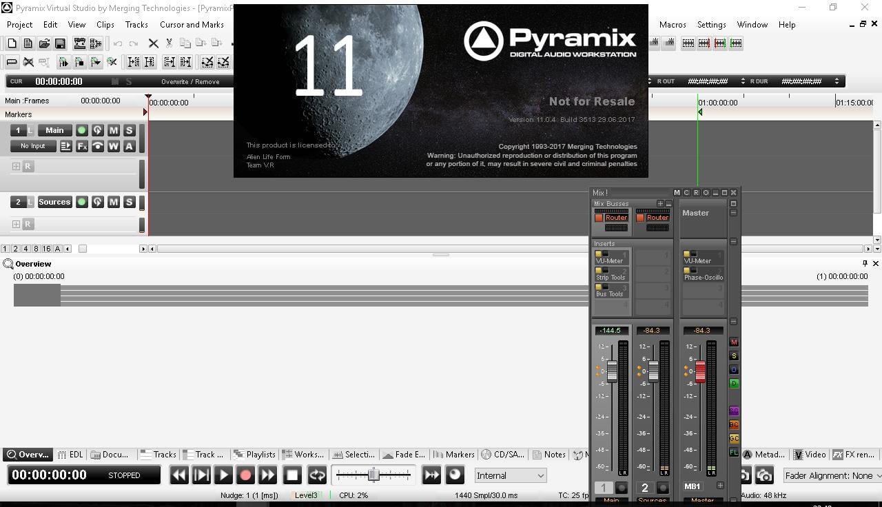 merging pyramix advanced video codec key