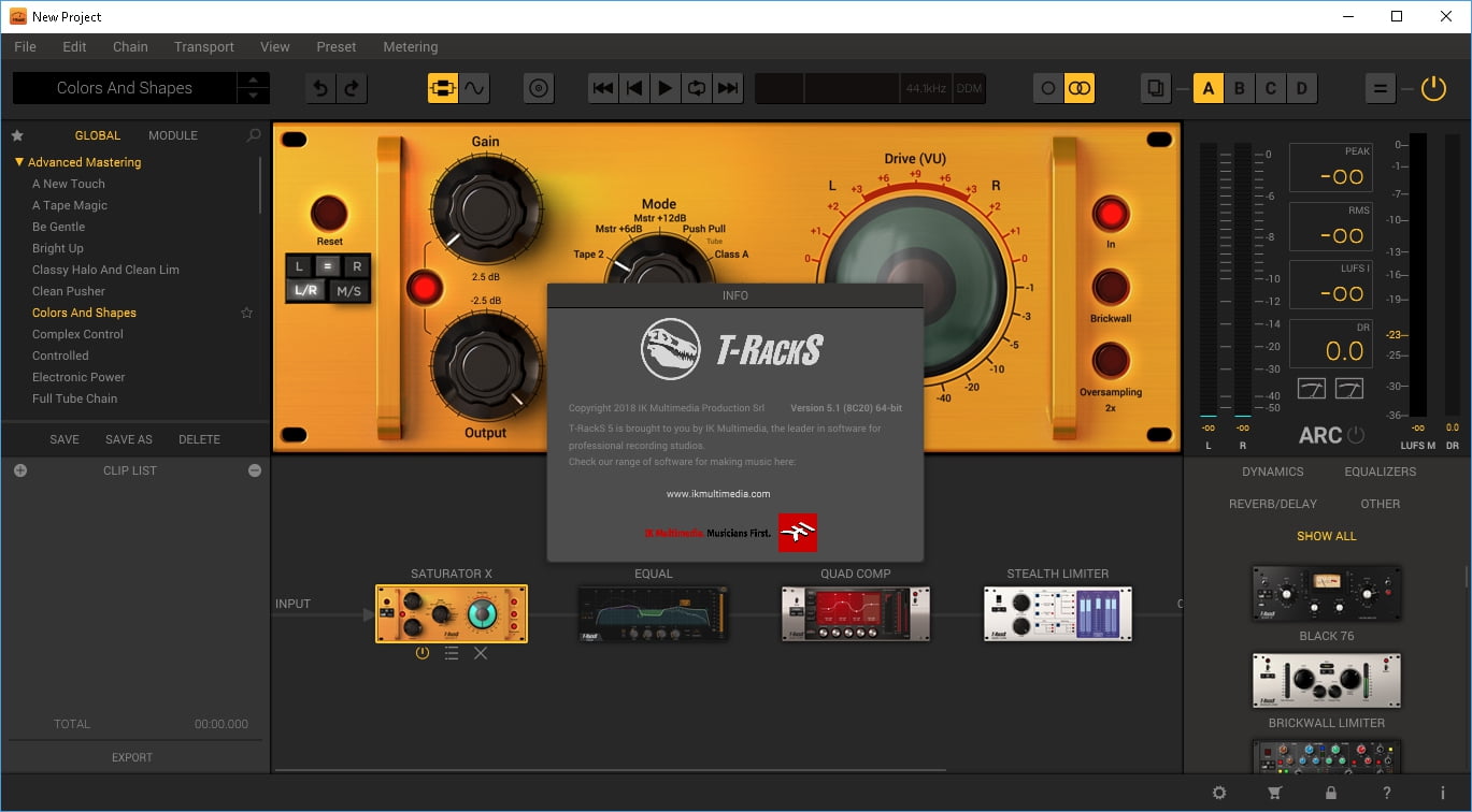 IK Multimedia T-RackS 5 Complete 5.10.4 free downloads