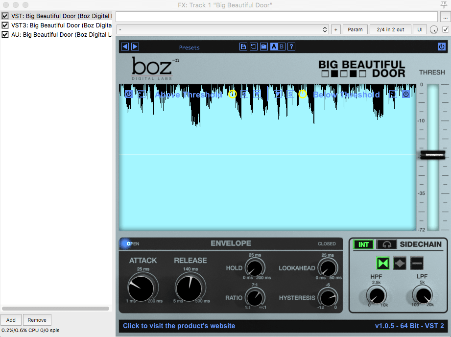 Boz Digital Labs Big Beautiful Door VST VST AU AAX MacOSX X X