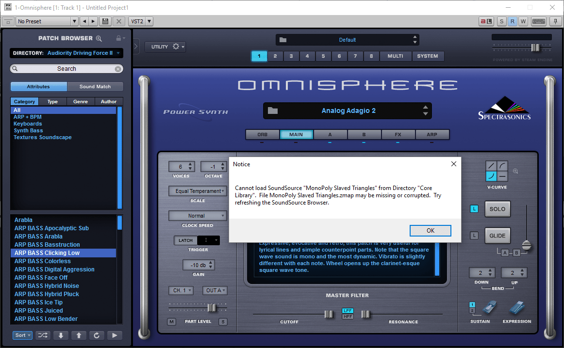 omnisphere challenge code not working