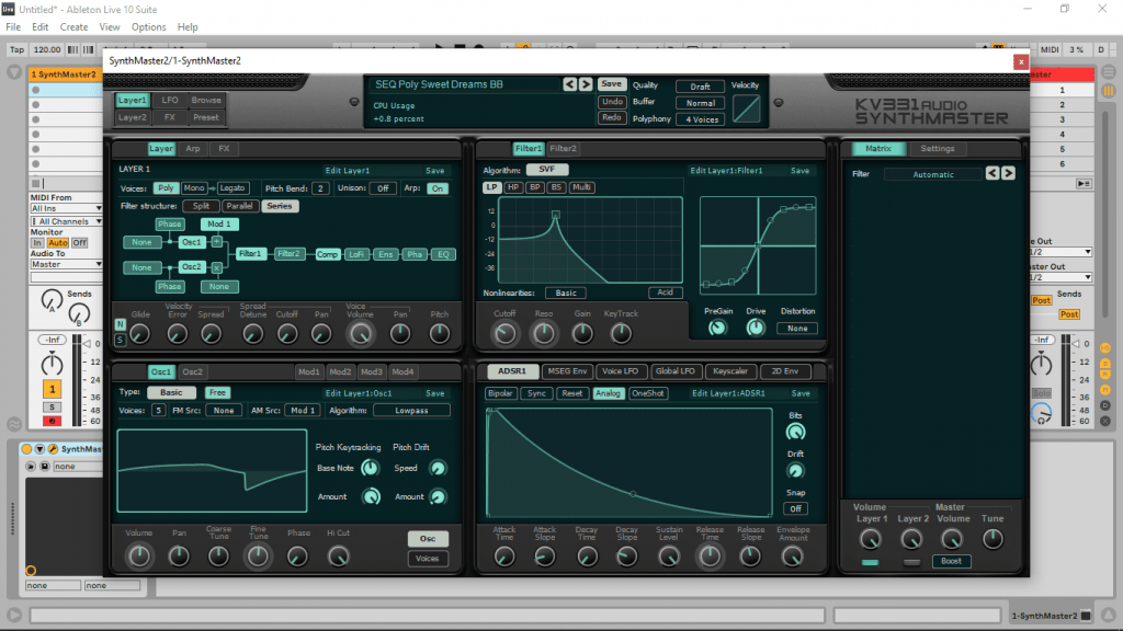 10 oscillator monomorphic additive synthesizer max patch