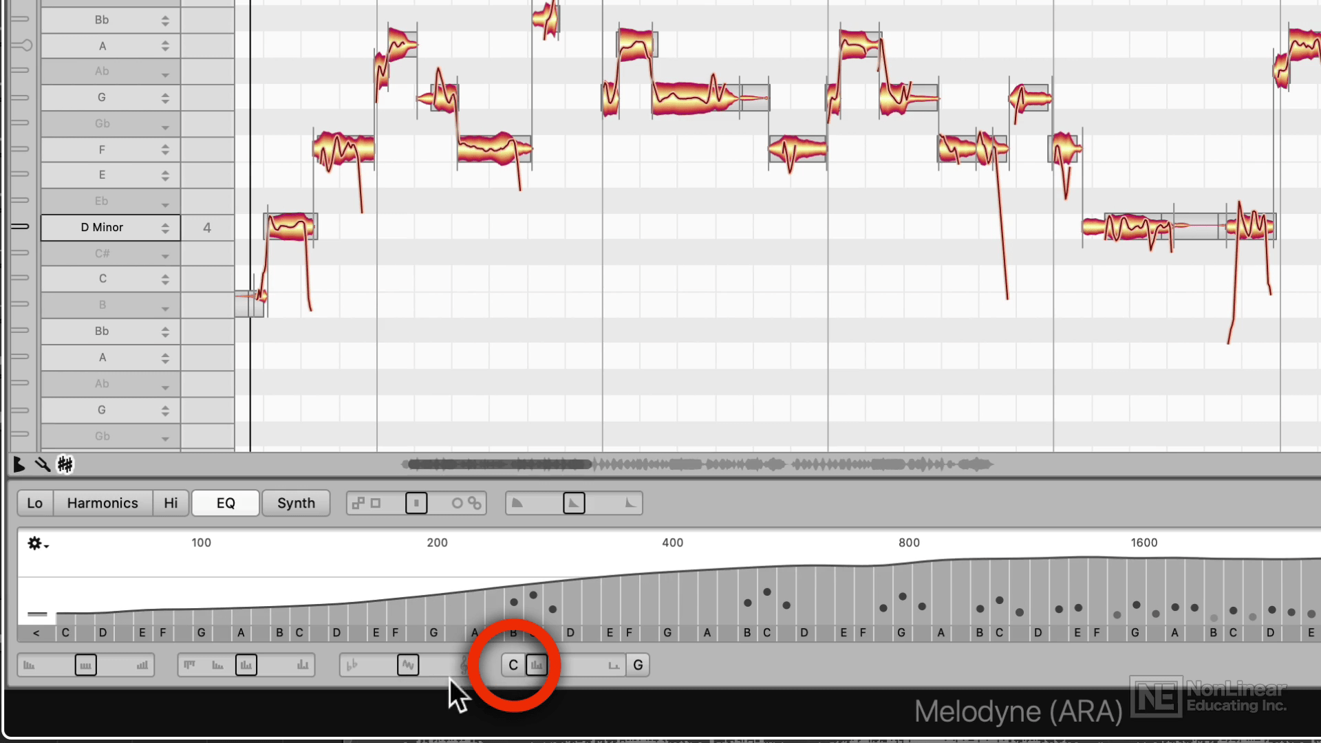 Melodyne note assignment mode