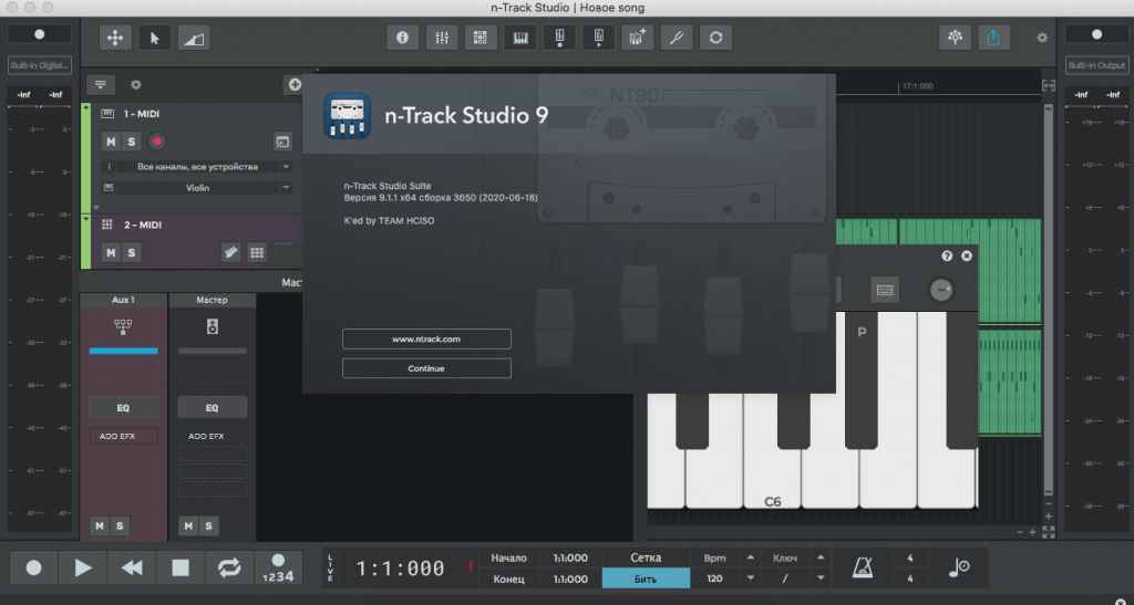 instal n-Track Studio 9.1.8.6958