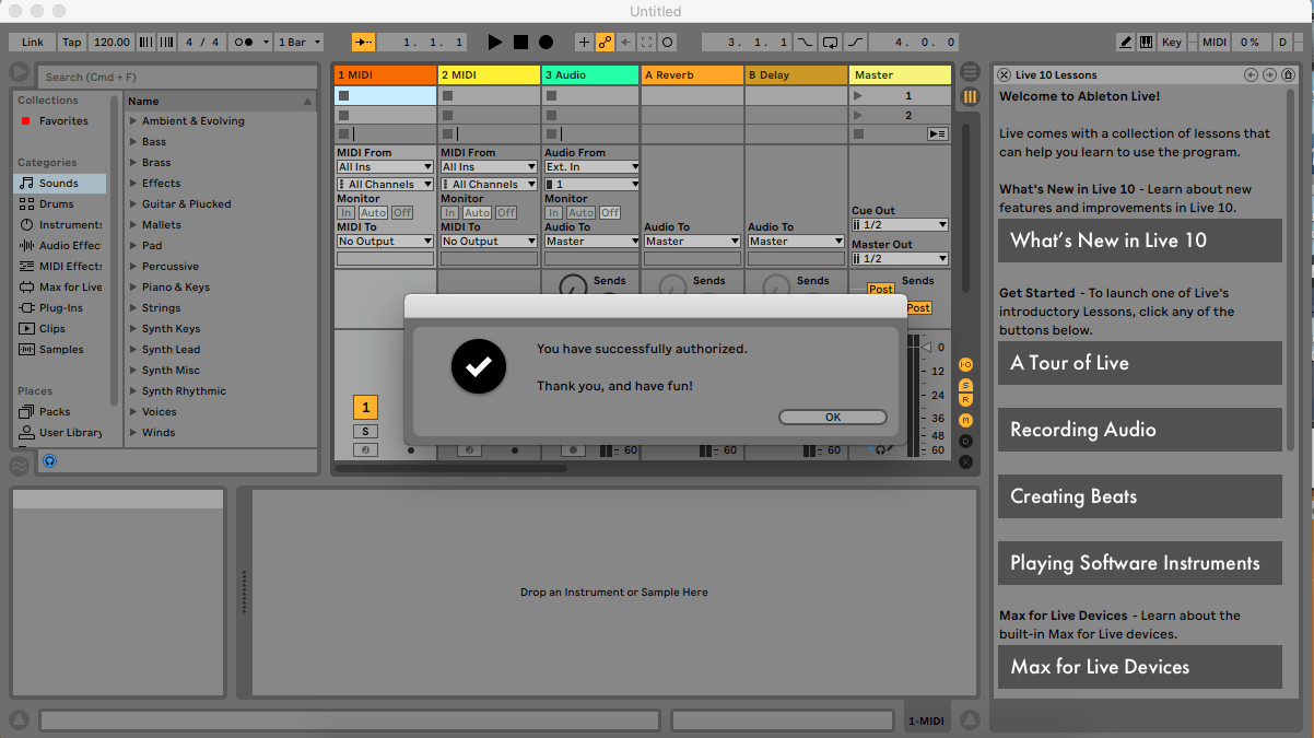 getting ableton live 9.1 to run on mac sierra