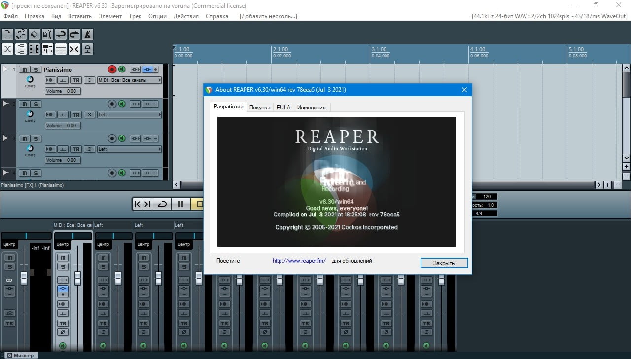 Cockos REAPER 6.81 download the new version for apple