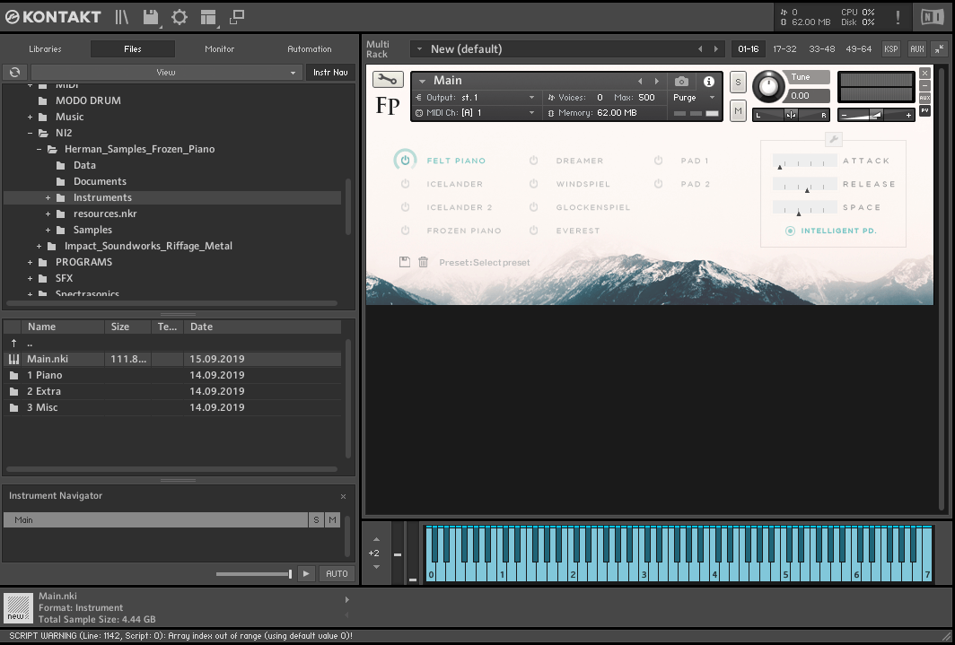 Herman Samples Frozen Piano (KONTAKT)